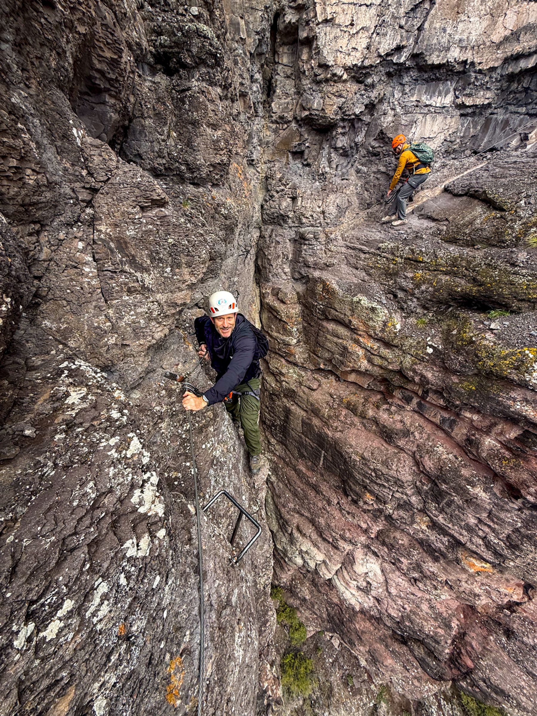 Via Ferrata — Ryan Covington Clings and Smiles